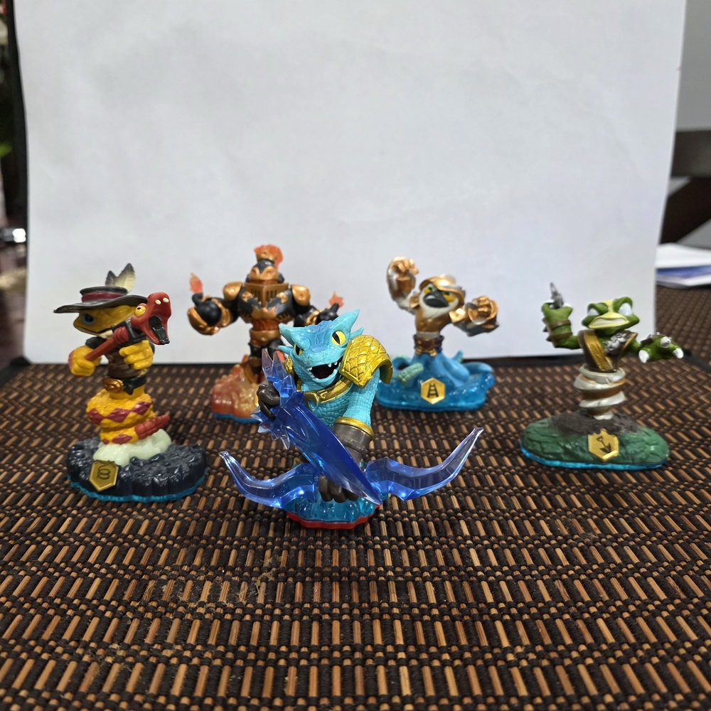 Vibrant Action Figure Playset with Blue and Yellow Characters